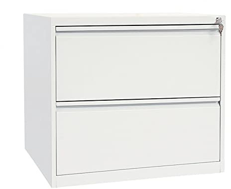 Schrank & Stuhl Hängeregisterschrank Hängemappenschrank doppelbahnig für DIN A4 (Weiss (9016), 2 Schübe)