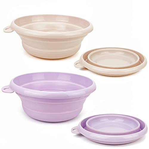CARTINTS 2Pack Collapsible Wash Basin Collapsible Dish Tub Portable Sink,Space Saving for Dishing, Fruit, and Camping, Hiking and Home