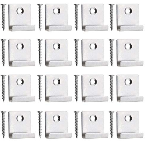 Be In Your Mind 50 Stück Decking Hidden Starter Fastener Board Clip mit selbstschneidender Schraube Edelstahl DIY Hardware für 8 mm Holzbrett