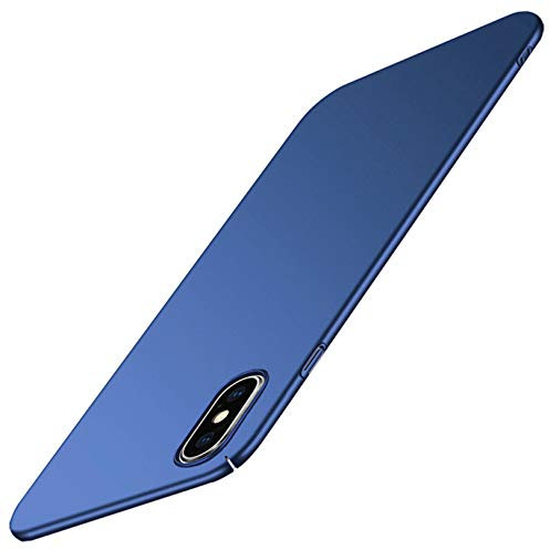Emlivi iPhone XS Hülle, iPhone X Handyhülle Ultra Dünn Schutzhülle Slim Stoßfest Tasche Schale Hardcase Matt Anti Scratch Case Cover Schutz Bumper Handyhüllen für iPhone XS/iPhone X 5,8''Blaue