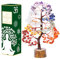 Crocon Sept Chakra Pierre Arbre Fil de Cuivre Feng Shui Argent Bonsaï Bonne Chance Chakra Guérison Cristaux Décoration de la Maison Richesse Prospérité Cadeau Taille: 10'12
