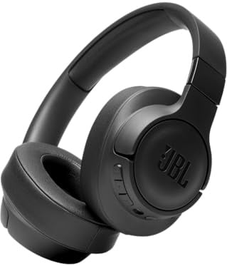 JBL Tune 760NC - Wireless Over-ear Noise Cancelling headphones, JBL Pure Bass Sound, Voice Assist, Google Fast Pair, Up to 50Hrs of Battery with ANC off, Lightweight and foldable design (Black)