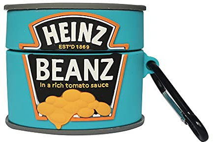 Kompatibel mit AirPods Case Pro Baked Bean, Niedliche 3D Cute Cartoon Silikon Hülle Schutzhülle Bean Sauce, Kinder Teenager Jungen Mädchen Frauen für AirPods Case Cover（Baked Bean Sauce）