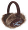 ZLYC Hiver Cache Fausse fourrure Cache-oreilles pour Femmes(Marron Élan)