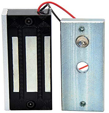 AOAMZ Serratura magnetica elettrica 60 KG/130lbs Serratura Elettronica, Serratura per Porta Garage 12V Fail safe NC Serratura Elettrica Forza di Tenuta per Sistema di Controllo Accessi