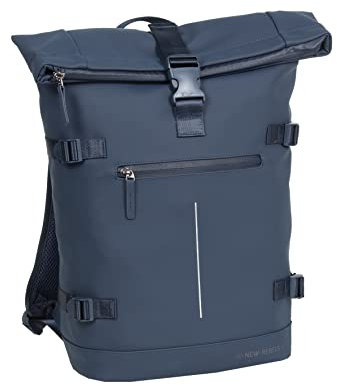 New Rebels Riverside Unisex 19L Marineblau Backpack - Schulrucksack Rolltop - Wasserabweisender Rucksack - Polyurethan Material - Komfortables und stilvolles Design - Wetterfestes Design