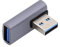 chenyang Adaptador USB 3.0 tipo A macho a hembra de extensión de datos de alimentación de video de perfil bajo en ángulo izquierdo, datos de 10 Gbps, alimentación de 5 V