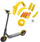 Gleamydot Patinete Delantero y Trasero Guardabarros Puños Cubiertas Laterales con Reflectantes Compatible para Xiaomi Patin eléctrico M365 1S Essential Pro 2 Scooter 3 Accesorios (Amarillo)