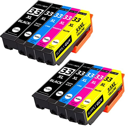 Supply Guy 10 Druckerpatronen kompatibel mit Epson 33XL Multipack für Expression Premium XP530 XP540 XP630 XP635 XP640 XP645 XP7100 XP830 XP900
