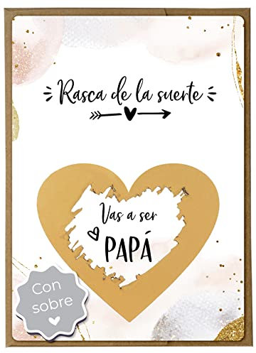 Joli Coon Tarjeta de rascar Vas a ser papá con sobre - Anunciar embarazo papá