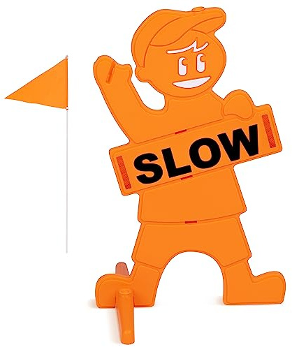GoSports SlowDownman-02 SlowDownMan Straßenschild orange