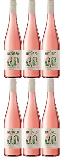Miguel Torres Natureo Free Rosado Roséwein alkoholfrei Wein halbtrocken Spanien I Visando Paket (6 Flaschen)