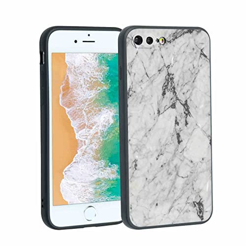 KARYOU Marble phone case for iPhone 8 Plus for Women Men Gifts,Soft silicone Style Shockproof - Marble Case for iPhone 8 Plus