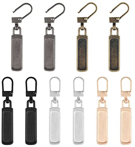 10 Stück Reißverschluss Zipper Abnehmbares Reisverschlußzipper Ersatz Zipper Für Reißverschluss Anhänger Reißverschluss Zipper Für Bekleidungsjacken Koffer Hosen Jeans Mantel Koffer Gepäck Geldbörse