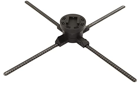 3D Holografisk Reklam, 2000x720 720 Lysdioder 4 Holofan Machine Plug and Play Justerbar WiFi Hologram Fläkt 100‑240V US (EU-kontakt)