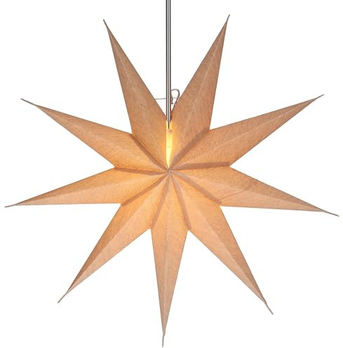 GURU SHOP Faltbarer Advents Leucht Papierstern, Weihnachtsstern 60 cm - Atlantis, Papiersterne 60 cm