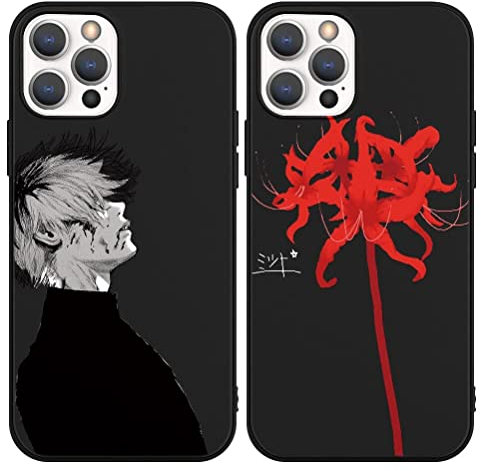 [2 Stück] Handyhülle für Apple iPhone 15-6,1 Hülle, Anime Tokyo Ghoul Manga Premium TPU Silikon Case Kratzfest Stoßfest Fallschutz Schutzhülle für iPhone 15, A3