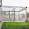 Zipper Tarpaulin,Heavy Duty with Eyelets PVC Clear Plastic Sheet Tarp Cover with Zip Door,Waterproof, windproof and weather-resistant for Covering Outdoor, Greenhouse, Patio, Garden, Pavilion ( Size :