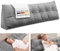 ELONEO Rückenkissen 180 cm breit, Keilkissen für Bett und Sofa geeignet, dreieckiges Lesekissen, Kissen mit abnehmbarem und waschbarem Bezug, mit praktischem Seitenfach