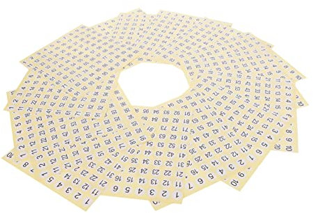 15 Feuilles décalcomanies autocollant numéro gommettes rondes étiquette autocollantes casiers étiquettes de disjoncteur étiquette autocollante numérotée autocollants étiqueter HONMEET