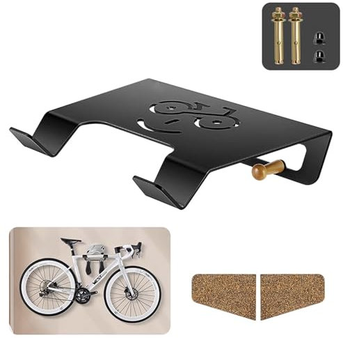 Fahrradhalterung Wand Schwarz Fahrradträger Aus Kohlenstoffstahl, 20 Kg Tragfähigkeit, Keine Beschädigung der Karosserie, Kann Gegenstände Aufnehmen, für Garagen und Wohnungen
