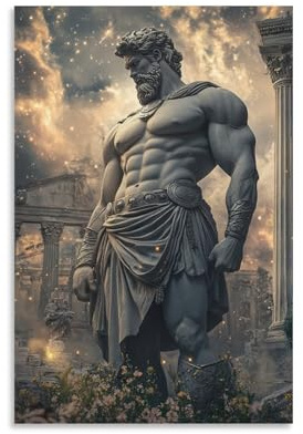 DHBANEIOK Griechische Mythologie Poster Wallscroll Wandbanner Für Dekorative Rollbild Wandbild Stoff Poster Anime Leinwand Wandkunst Wand-Deko Leinwandbilder Ölgemälde 20x30inch(50x75cm)