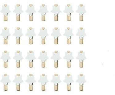JRSHIRLEYLTD Lot de 105 pinces à linge en bois en forme d'étoiles - Pinces décoratives - Pinces à linge de Noël pour photos, petites pinces à linge pour Noël, fête, décoration de mariage