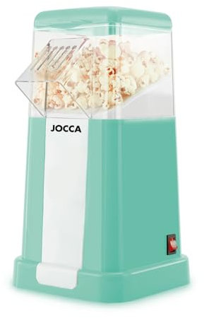 Jocca - Palomitero Turquesa 500W sin Aceites con Vaso Medidor