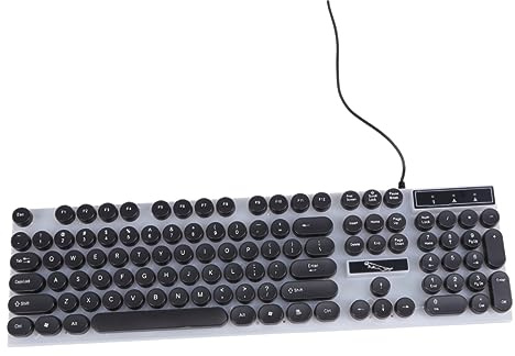 SHINEOFI Clavier Ordinateur USB Lumineux à Rondes Noir Pratique pour Ordinateur
