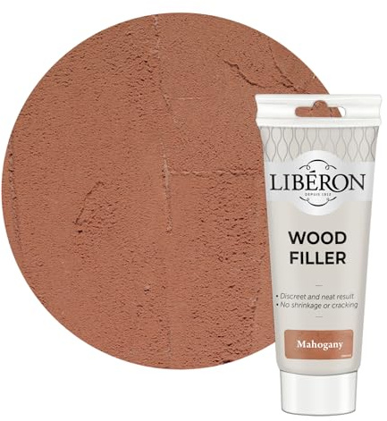 Libéron Wood Filler for Wood Repairs, Mahogany, 150g | No shrinkage or cracking, Sands & finishes easily, Ideal for small holes, For interior & exterior use