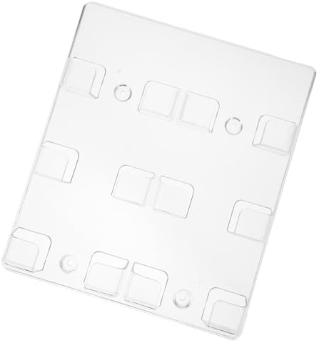 AUTSUPPL Porte-cartes de Visite Mural Transparent Verre Organique Support Multi-compartiments Cases Rangement Bureau et Mur Présentoir Polyvalent pour Cartes Professionnelles Crédit et Id