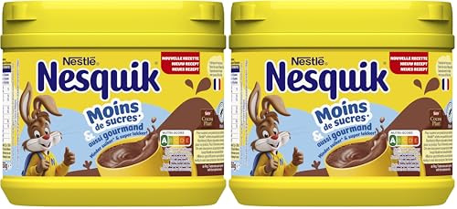 NESQUIK Chocolat en poudre - Moins de sucre 350g (Lot de 2)
