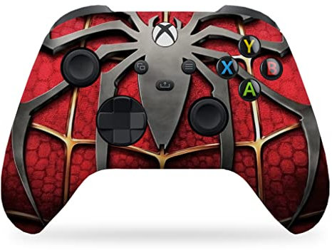 Dreamcontroller Contrôleur Xbox One non modded - Design personnalisé avec poignée souple anti-glissement - Idéal pour les compétitions et les tournois de jeu - Bluetooth pour Windows 10 PC (Spiderman)