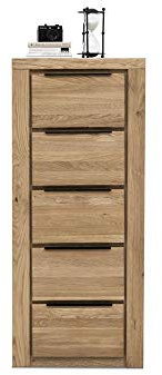 roominado Kommode Greta Anrichte Sideboard 5 Schubkästen Eiche geölt Teilmassiv NEU/OVP