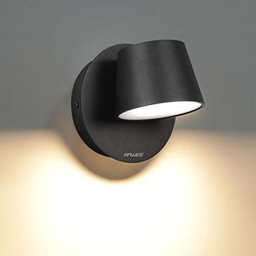 HAWEE Modern Wandleuchte LED Bettleuchte Lesen Lampe Innen LED Wandlampe | Nordic Stil Wandspots, 350° Schwenkbares, für Schlafzimmer Wohnzimmer Flur Treppe