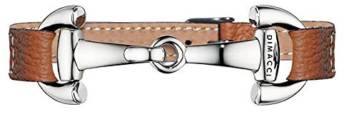 DIMACCI ARMBAND - ALBA PUR (Cognac + Edelstahl Metall)