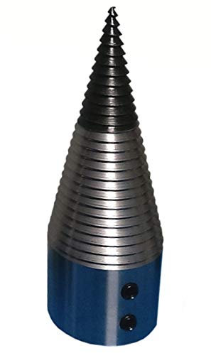 Holzspalter Drillkegel Kegelspalter 100mm mit NUT wechselbare Spitze/unterschiedliche Aufnahmen (Bohrungen) (Aufnahme 25mm mit 8mm NUT)