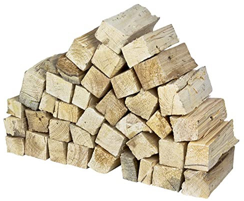 Leña Madera 5-500 kg para Estufa y Chimenea Brasero Parrilla Cesta de Fuego Troncos de Madera de Pino 25 cm flameup, Cantidad:30 kg