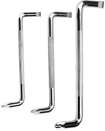 Destornillador En Z-Forma 3Pcs, PH1(3/16) PH2(1/4) PH3(5/16) Destornillador Offset De Ángulo Recto Phillips Head&Flat Head Con Magnético, Para Reparación De Lugares Estrechos