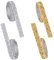 4 Rollen Kristall-Strassbandrolle, Harz-Strassstreifen, selbstklebender Flash-Aufkleber, Länge 1 Yard, Breite 1 cm, geeignet für DIY-Kleidung, Basteln, Partys (Gold, Silber)