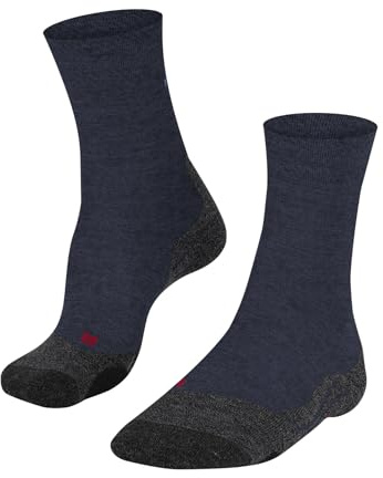 FALKE Herren TK2 Melange Wandersocken atmungsaktiv schnelltrocknende klimaregulierende geruchshemmende Wolle Funktionsmaterial mittelstarke Polsterung antiblasen warm Trekkingsocken Thermo 1 Paar | Hoher Komfort im Mittelgebirge