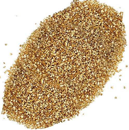 EXCEART Zerkleinerte Glas Splitter Goldene Glitzer-Metallic-Chips FüR Diy Kunsthandwerk, Epoxidharz-Dekoration, Schmuckherstellung Und VasenfüLler