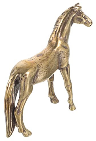 PRETYZOOM Pferdeverzierung Verzierung in Pferdeform Tischdekoration Stehende Pferdestatue Pferd Dekor Pferdebronze Ware Briefbeschwerer Pferd Metall Wen Wan Messing Tier