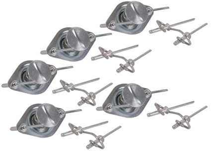 LoRier Fixation Auto-éjectable Quart de Tour for ATV UTV, à Ressort for la Fixation de la tôle et du Panneau de Porte, Accessoires de Moto (Color : 5Set)