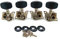 lxuebaix Ukulele Short Steel Peg String Winder Set 2R 2L Stimmwirbel Mechaniken-Mechaniken für 4-saitige Ukulele-Gitarrenzubehör