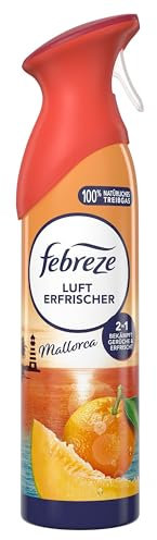 Febreze Lufterfrischer-Spray Mallorca 185ml, Bekämpft Gerüche In Jedem Raum Ihres Zuhauses, Mit 100% Natürlichem Treibmittel