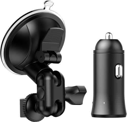 BOBLOV D7/HD66 Body Camera Suction Mount and Car Charger, Vehicle Mount Set Only D7/HD66 Body Camera(Video Camera NOT Included) Outdoor Accessories for Vehicle