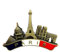 Retro Paris Aufkleber Kühlschrank - Kreative Retro Paris Magnete | Cartoon Landschaft Form Magnet | Retro Paris Aufkleber für Kühlschrank | Kreative Landschaft Whiteboard Cartoon Magnetische Aufkleber