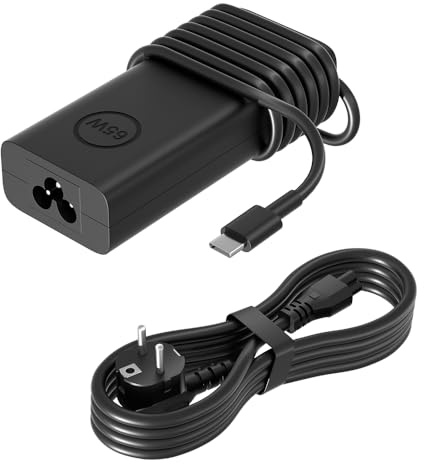 PowerPortnerLink 65W USB C Charger Compatible with Dell Pro 13 14 16 Xps 12 13 9315 7390 inspiron-7306 5620 5310 Chromebook 3100 3110 Latitude 5410 5330 5420 5440 5450 7410 7400 Laptop