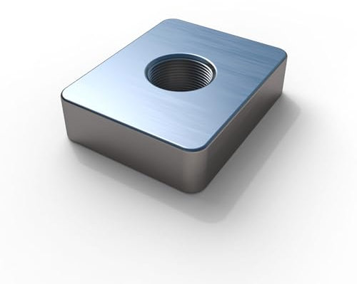 Dado scanalato in acciaio inox V2A, M6/M8, per profilo in alluminio, barre portatutto, adattatore per guida a C, piastra filettata 25 mm, 21 mm, 20 mm (4, M8 (20 x 25 x 6,5 mm)